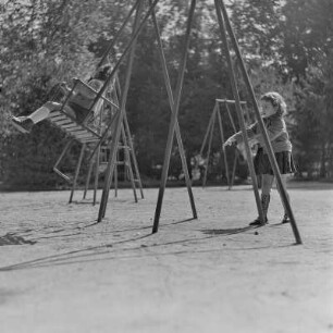 Im Stadtpark von Plowdiw. Kinderspielplatz