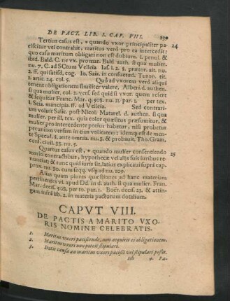 Caput VIII. De Pactis A Marito Uxoris Nomine Celebratis.