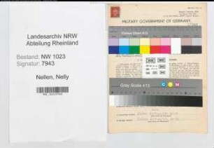 Entnazifizierung Nelly Nellen , geb. 15.03.1914 ()