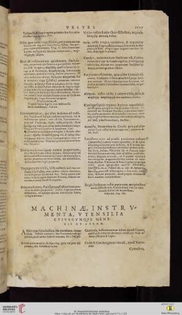 Machinae, instrvmenta, vtensilia [...]