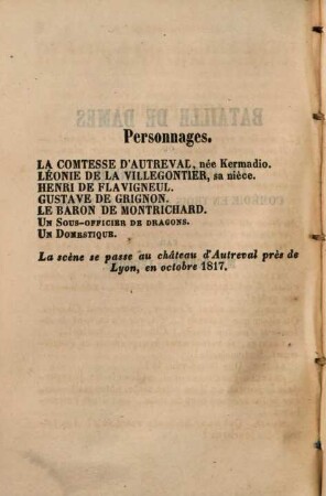 Bataille de dames : [comédie en trois actes et en prose]