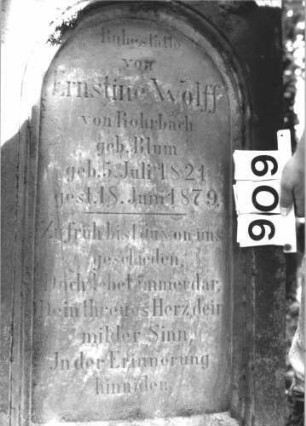 Grabstein 909 (Detailaufnahme)