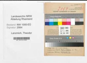 Entnazifizierung Theodor Lanzmich, geb. 18.04.1899 (Lehrer)