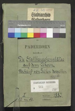 Verkauf von Teilen der Stallbarackenplätze auf dem Ükern