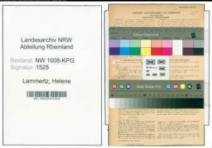 Entnazifizierung Helene Lammertz , geb. 23.09.1916 (Kaufm.Angestellte)