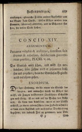Concio XIV. [Höchste Eigenschaften des zukünftigen göttlichen Richters...] - Concio XV. [Letzter Spruch des göttlichen Richters und Endurtheil der Gottlosen...]