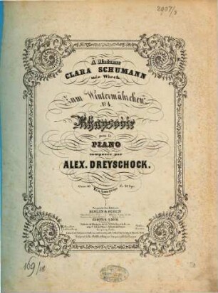 Rhapsodie : zum Wintermärchen ; N.o 4 ; pour lè pianoforte ; op. 40