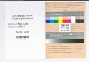 Entnazifizierung Erich Weisz, geb. 13.11.1896 (Rechtsanwalt)