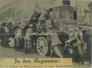 Soldaten transportieren ein Geschütz