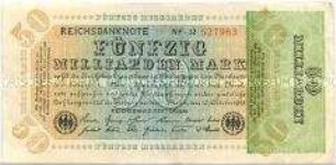 Reichsbanknote, 50 Milliarden Mark