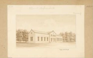 Turn- und Fechtanstalt Monatskonkurrenz Februar 1848: Perspektivische Ansicht