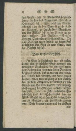 Das Eilfte - Zwanzigste Beyspiel