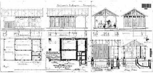Äpfingen: Nebengebäude Fundament,Grundriss,Schnitte,Ansichten