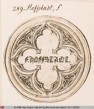 Exlibris des F. Hoffstadt