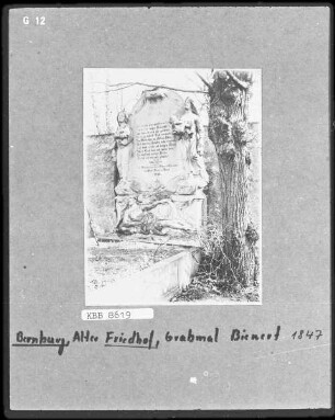 Grabstein Relief Statue