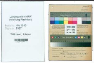 Entnazifizierung Johann Wittmann , geb. 16.03.1894 (Metzgerei)