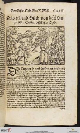 Das zehend Buch von den Vngerischen Sachen, deß Ersten Teyls