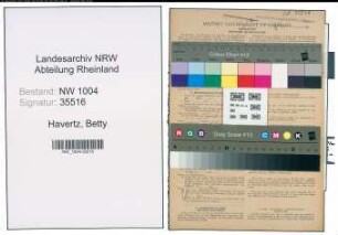 Entnazifizierung Betty Havertz , geb. 17.05.1894 (Hausangestellte)