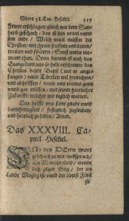 Das XXXVIII. Capitel Hesekiel.