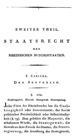 Zweiter Theil. Staatsrecht Der Rheinischen Bundesstaaten.