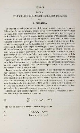 Sopra unz proposizione elementare di calcolo integrale.