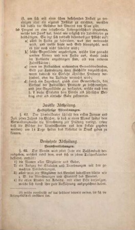 Zwölfte Abtheilung. Halbjährige Abrechnungen.
