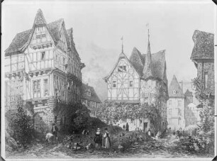 Marktplatz in Bacharach (Druckgrafik)