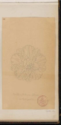 Rosette aus dem Gewölbe der Erdgeschosshalle