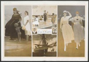 Notas de verano - Escenas de Mar del Plata : Gouache de Alonso