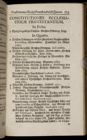 Constituiones Ecclesiasticæ Protestantium.