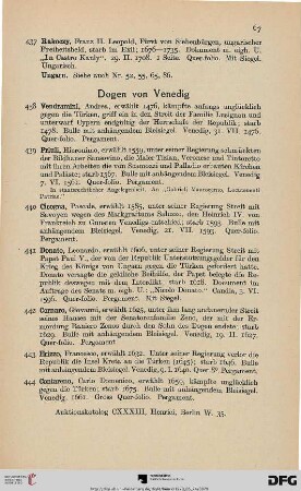 Dogen von Venedig (Nr. 438-451)