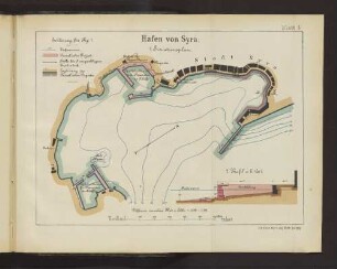 Blatt 3. Hafen von Syra. 1. Situationsplan.
