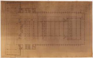 Flughafen Berlin-Tempelhof: Bauteil A-B (Halle): Grundriss [1:100]