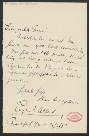 Brief an Karl Klindworth : 21.03.1895