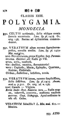 CLASSIS XXIII: - Polygamia