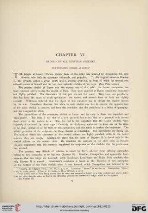 Chapter VI: Record of all Egyptian Obelisks