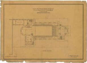 Bestelmeyer, German; Nürnberg (Bayern); Ev. Friedenskirche St. Johannes - Mappe 1: Emporengeschoss (Grundriss)