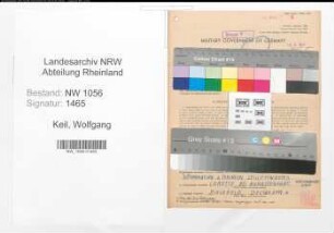 Entnazifizierung Wolfgang Keil , geb. 08.09.1904 (Lehrer)
