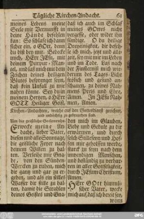 Kirchen-Andachten, welche auf den Gottesdienst gerichtet, und andächtig zu gebrauchen sind.