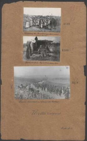 Französ. Marschkolonne während der Weinlese
