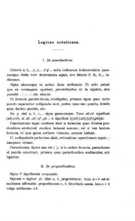 Logicae notationes.