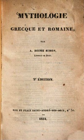 Mythologie grecque et romaine
