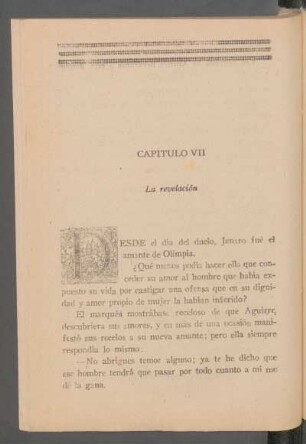 Capítulo VII - La revelación