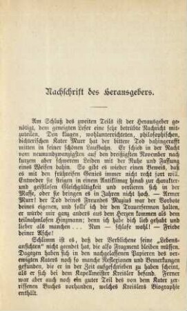 Nachschrift des Herausgebers