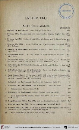Alte Ölgemälde (Nr. 1-28)