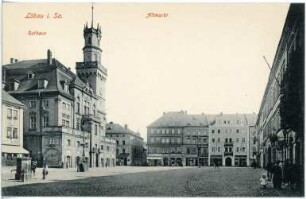 Löbau. Altmarkt u. Rathaus