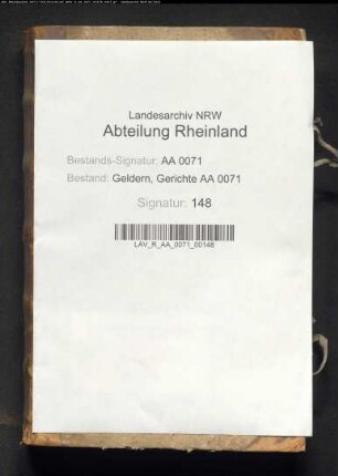 Edikte, Hofesordonnantien und Zirkulare betreffend Lobberich