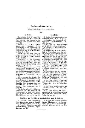 Reform-Litteratur : XII.