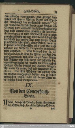 IX. Von den Concordantz-Bibeln