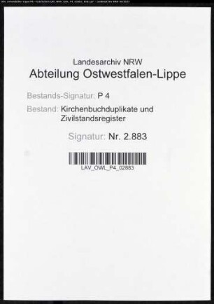 Zivilstandsregister der Munizipalität Soest (T 1814), Band 2. (Gemeinde: Munizipalität Kreis Soest)